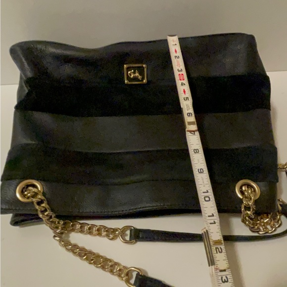 Emma Fox leather bag in good conditions. Pure leather with suede strips - Picture 12 of 15